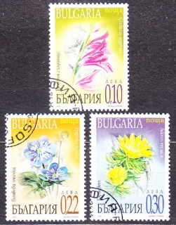 BULHARSKO 2000, Michel 4488-4490, razené. JARNÉ KVETY.
