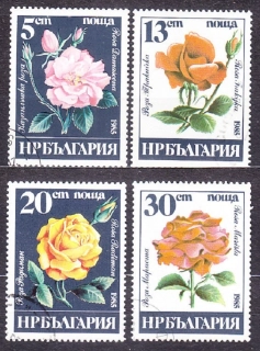 BULHARSKO 1985, Michel 3373-3376, razené. RUŽE.