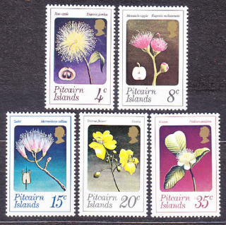 PITCAIRN ISLANDS 1973, Michel 130-134, * čistá séria. KOLÓNIE. KVETY.