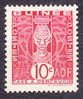 FRANCÚZSKA GUINEA 1938, Michel 27, * čistá. KOLÓNIE. DOPLATNÉ. ORNAMENTY.