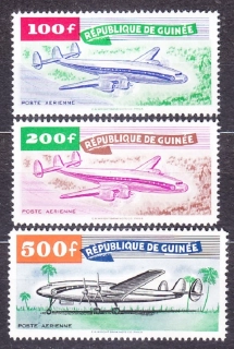 GUINEA 1959, Michel 21-23, ** čistá séria. LIETADLÁ.