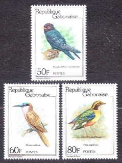 GABON 1980, Michel 752-754, ** čisté. VTÁCTVO.