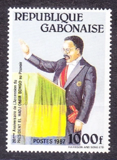 GABON 1987, Michel 998, ** čistá séria. PREZIDENT O.BONGO.