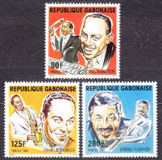 GABON 1984, Michel 907-909, ** čistá séria. SLÁVNI MUZIKANTI.