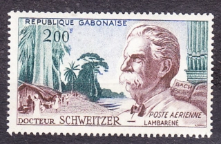 GABON 1960, Michel 154, ** čistá séria. TEOLÓG DR. A. SCHWEITZER.