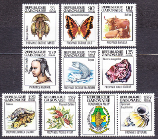 GABON 1983, Michel 850-858, ** čistá séria. KRAJINY.