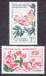 GABON 1961, Michel 160-161, ** čisté. KVETY.