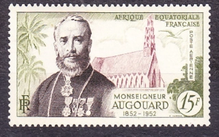 FRANCÚZSKA ROVNÍKOVÁ AFRIKA 1952, Michel 289, ** čistá séria. KOLÓNIE. MISIONÁR P. AUGOUARD.