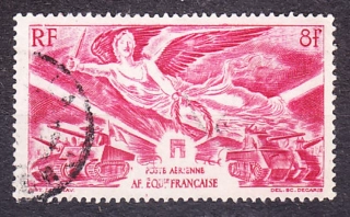 FRANCÚZSKA ROVNÍKOVÁ AFRIKA 1946, Michel 255, razená séria. KOLÓNIE. VÍŤAZSTVO.