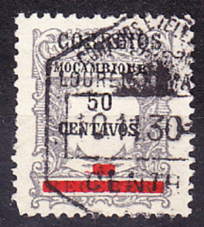MOZAMBIK 1929, Michel 265, razená séria. KOLÓNIE. PRETLAČ NA DOPLATNEJ ZNÁMKE.