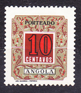 ANGOLA 1952, Michel 40, * čistá. KOLÓNIE. DOPLATNÉ, ČÍSLICE.