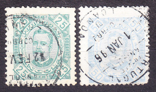 ANGOLA 1894, Michel 30-31, razené. KOLÓNIE. KRÁĽ CARLOS I.