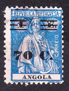 ANGOLA 1931, Michel 231, razená. KOLÓNIE. CERES - PRETLAČ.