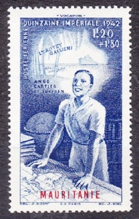 MAURITÁNIA 1942, Michel 139, ** čistá séria. KOLÓNIE. TÝŽDEŇ DARCOVSTVA.