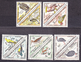 MAURITÁNIA 1963, Michel 26-35, * čisté. SLUŽOBNÉ. VTÁCTVO.
