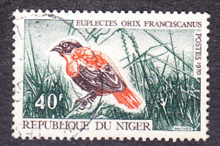 NIGER 1970, Michel 271, razená séria. VTÁCTVO.