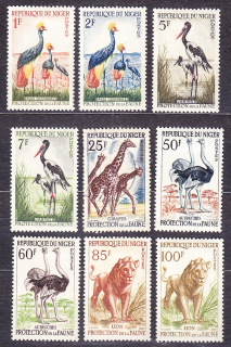 NIGER 1959, Michel 1-4, 7, 9-12, * čisté. AFRICKÉ ZVIERATÁ.