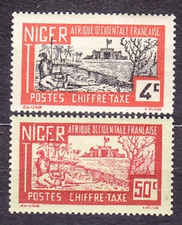 FRANCÚZSKY NIGER 1927, Michel 10, 17, * čisté. KOLÓNIE. DOPLATNÉ. KRAJINY, PEVNOSŤ.