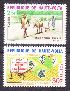 HORNÁ VOLTA 1966, Michel 199-200, ** čistá séria. POĽNOHOSPODÁRSTVO.