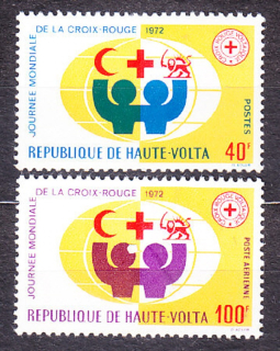HORNÁ VOLTA 1972, Michel 369-370, ** čistá séria. ČERVENÝ KRÍŽ.