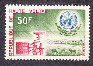 HORNÁ VOLTA 1964, Michel 145, ** čistá séria. SVETOVÝ DEŇ METEOROLÓGIE.