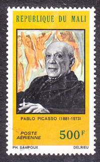 MALI 1973, Michel 409, razená séria. MAĽBY - PICASSO, ÚMRTIE.