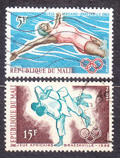 MALI 1965, Michel 112-113, razená séria. ŠPORT.