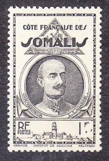 FRANCÚZSKE SOMÁLSKO 1938, Michel 170, ** čistá. KOLÓNIE. GUVERNÉR L. LAGARDE.