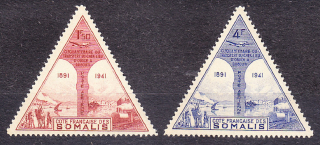 FRANCÚZSKE SOMÁLSKO 1943, Michel 260-261, ** čistá séria. KOLÓNIE. KRAJINY - DOPRAVA.