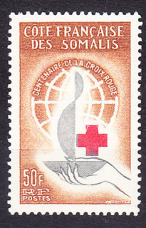 FRANCÚZSKE SOMÁLSKO 1963, Michel 350, * čistá séria. KOLÓNIE. ČERVENÝ KRÍŽ.