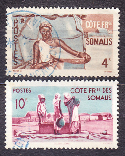 FRANCÚZSKE SOMÁLSKO 1947, Michel 297, 300, razené. KOLÓNIE. KRAJINY - DOMORODCI.