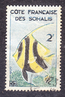 FRANCÚZSKE SOMÁLSKO 1959, Michel 321, razená. KOLÓNIE. RYBY.