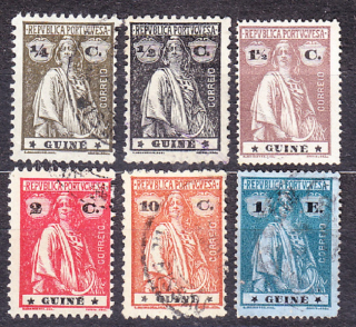 PORTUGALSKÁ GUINEA 1914/21, Michel 134-135, 137-138, 143, 149, razené. KOLÓNIE. CERES.