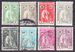 PORTUGALSKÁ GUINEA 1922, Michel 171-172, 174-175, 183-184, 188, 190, razené. KOLÓNIE. CERES.