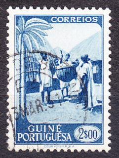 PORTUGALSKÁ GUINEA 1948, Michel 267, razená. KOLÓNIE. KRAJINY, BUBENÍK.
