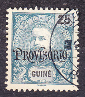 PORTUGALSKÁ GUINEA 1902, Michel 77, razená. KOLÓNIE. KRÁĽ CARLOS I. - PRETLAČ PROVISORIO.