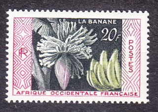 FRANCÚZSKA ZÁPADNÁ AFRIKA 1958, Michel 94, ** čistá séria. KOLÓNIE. BANÁNY.