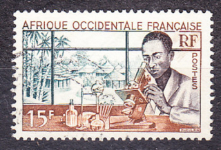 FRANCÚZSKA ZÁPADNÁ AFRIKA 1953, Michel 64, razená séria. KOLÓNIE. LABORATÓRIUM.