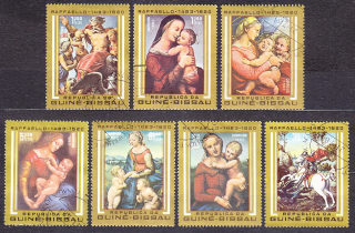 GUINEA-BISSAU 1983, Michel 682-688, razená séria. MAĽBY - RAFFAEL.