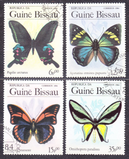 GUINEA-BISSAU 1984, Michel 812, 814-816, razené. MOTÝLE.