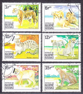 GUINEA-BISSAU 1984, Michel 779-784, razené. MAČKOVITÉ ŠELMY.