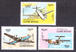 GUINEA-BISSAU 1984, Michel 754-756, razená séria. LIETADLÁ.