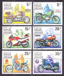 GUINEA-BISSAU 1985, Michel 834-839, razené. MOTORKY.