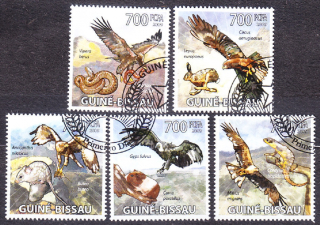 GUINEA-BISSAU 2009, Michel 4414-4418, razená séria. VTÁCTVO - DRAVCE.
