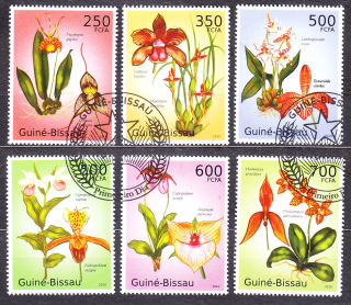 GUINEA-BISSAU 2010, Michel 4977-4982, razená séria. ORCHIDEJE.