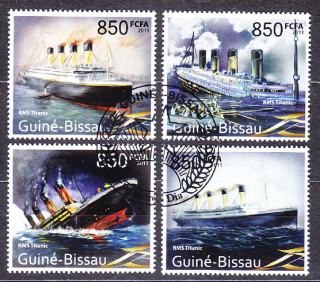 GUINEA-BISSAU 2011, Michel 5528-5531, razená séria. TITANIC.