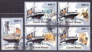 GUINEA-BISSAU 2012, Michel 5740-5744, razená séria. TITANIC.