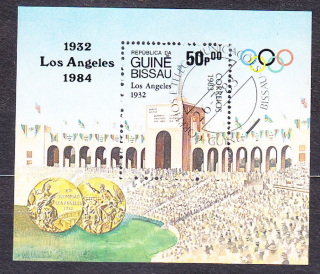 GUINEA-BISSAU 1983, Michel Block 252, razený hárček. LOH V LOS ANGELES.
