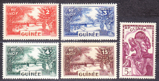 FRANCÚZSKA GUINEA 1938, Michel 128-130, 133, 158, * čisté. KOLÓNIE. KRAJINY, DOMORODCI.