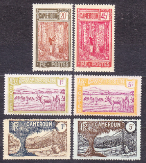 KAMERUN 1925, Michel 69, 72, 75, 81, 89, 93, **/* čisté. KOLÓNIE. KRAJINY.